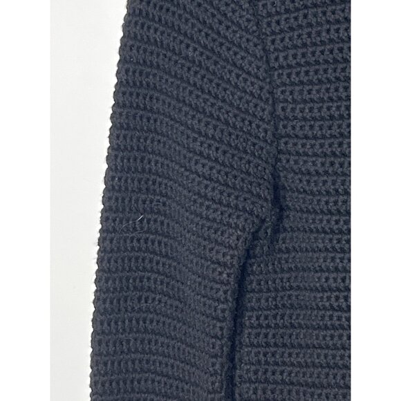 Boden Black Chunky Thick Knit‎ Sweater Jacket Cardigan Patch Pockets Size 8 - Picture 7 of 7
